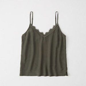 Olive Lace Trim Cami